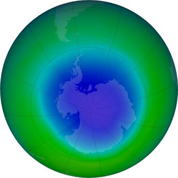 Antarctic ozone map for 2022-11